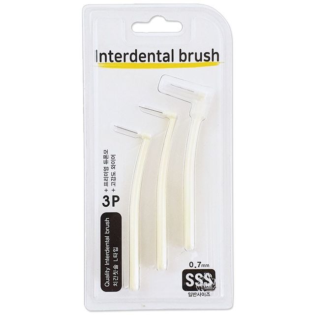 치간칫솔 0.7mm(L타입 SSS) 3P 8656 치석브러쉬