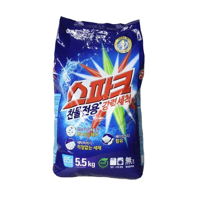 애경산업 스파크 가루세제 5.5kg - 강력한 세정력 대용량 세탁세제