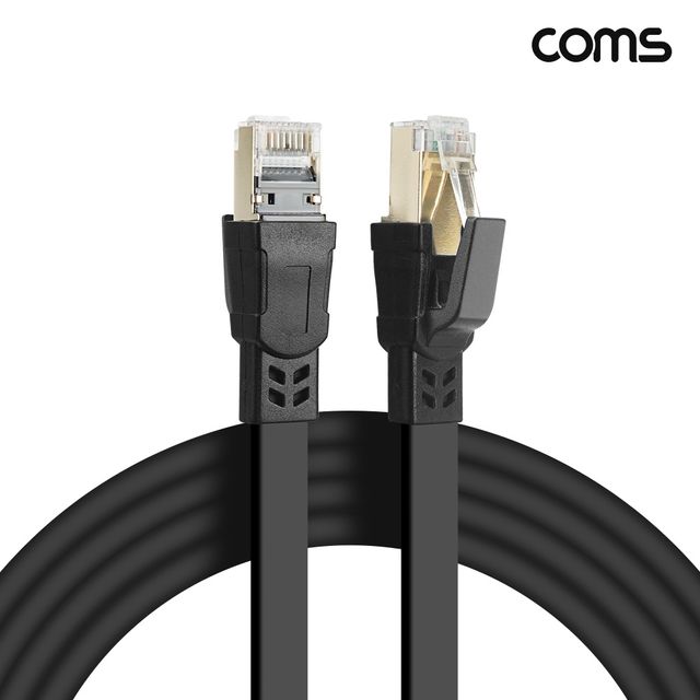 COMS CAT.8 기가비트 인터넷 평면 랜선 랜케이블 5M