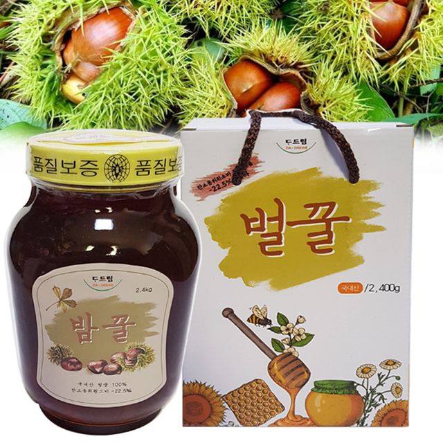 국산 벌꿀 2.4kg 밤꿀 사양벌꿀 부모님선물 명절선물