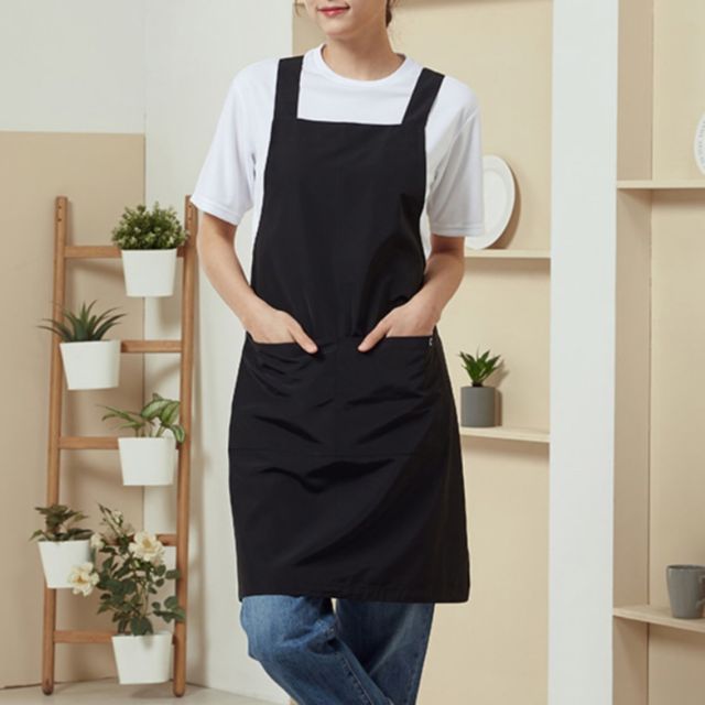 2색 1개 H형 무지 가벼운 방수 앞치마 카페 식당 업소