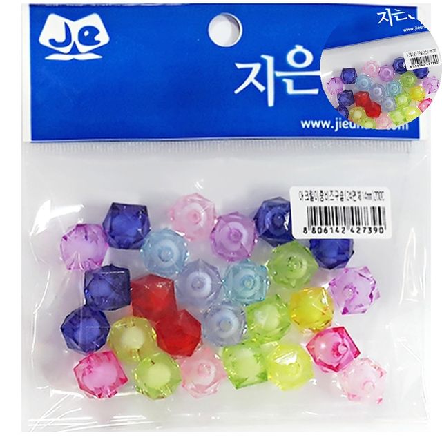 아크릴 비즈 24면체 14mm, 비즈 공예 재료 만들기