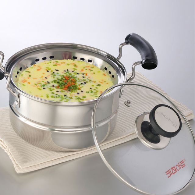 키친아트 계란찜 냄비 16cm 전자레인지용 계란찜기
