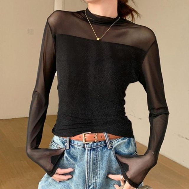 티셔츠코디 오버핏 긴팔티셔츠 여성의류 코디 티셔츠