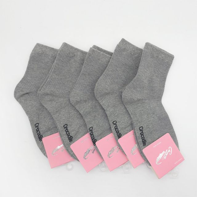 5켤레 묶음 여자 크로커다일 중목 양말