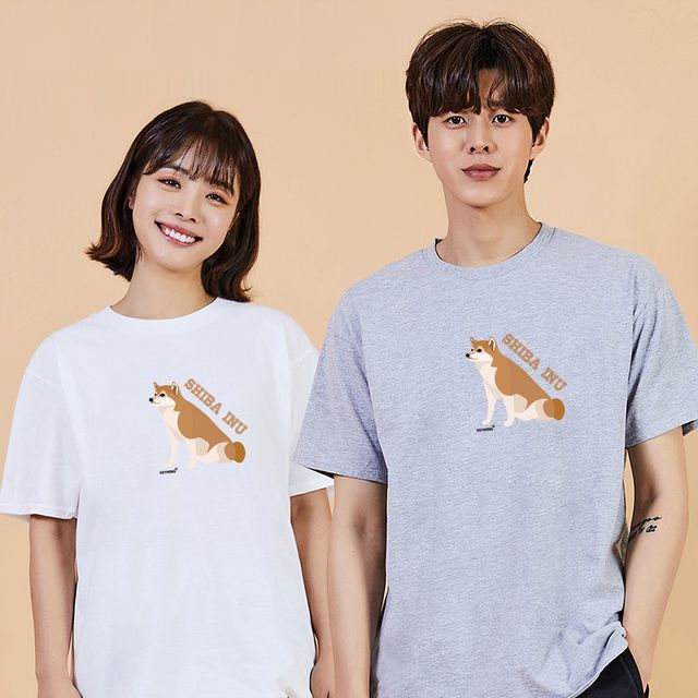 키밍 SHIBA INU 10대 반팔티 남성 면티셔츠
