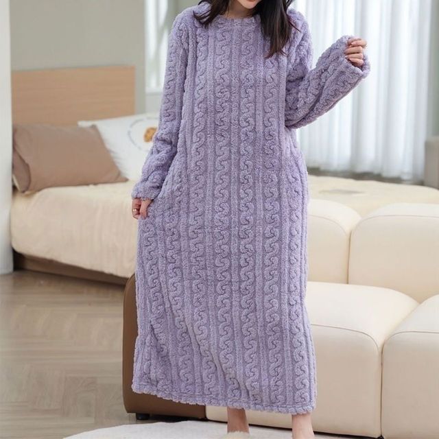 루즈핏 꽈배기 원피스 수면잠옷 4color LM-0765