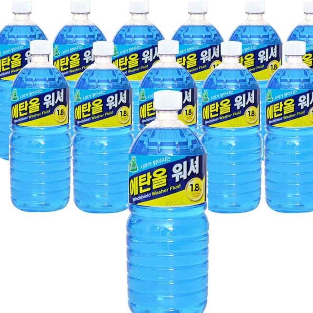워셔액 1.8L 12p 자동차세정제 자동차워셔액 자동차세차용품 사계절워셔액