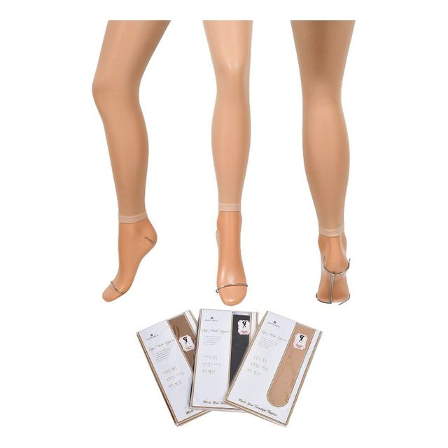 40데니아 3가지 색상 살이 비치는 9부 무발 스타킹