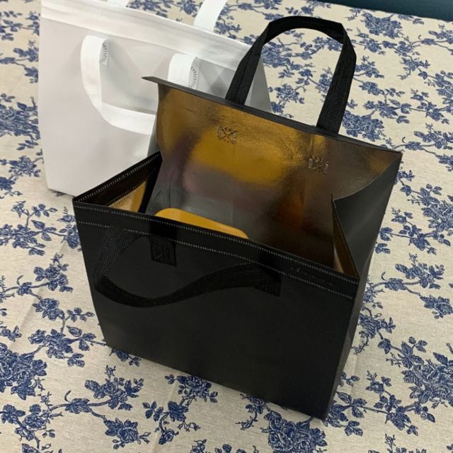 보온보냉 부직포 쇼핑백 블랙 중 가방