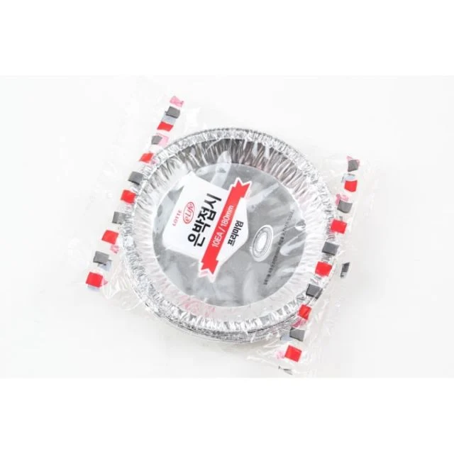 10p 롯데 은박접시 18cm 일회용 캠핑 소풍 식기 그릇 세트