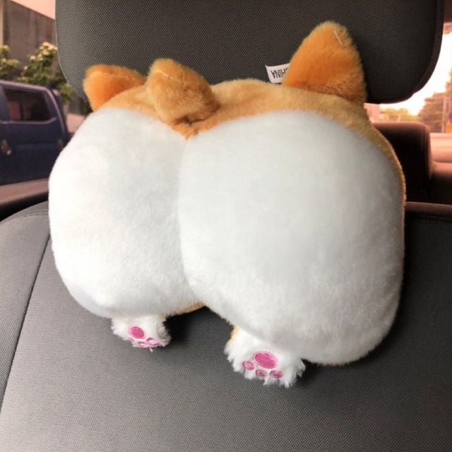 웰시코기 차량용 베개 목쿠션 헤드레스트