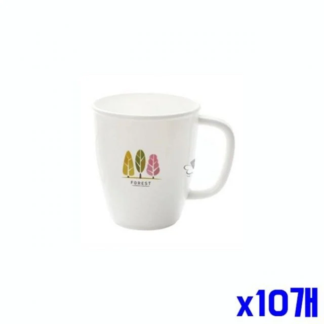 손잡이 양치컵 대형 10개 세트 가벼운 욕실소품 칫솔컵