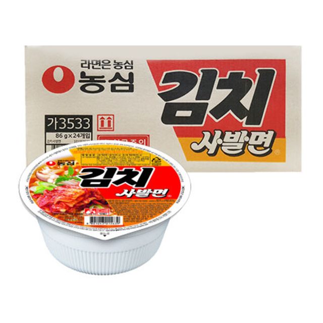 농심 김치 사발면 86g 24개입 박스 컵라면 대용량
