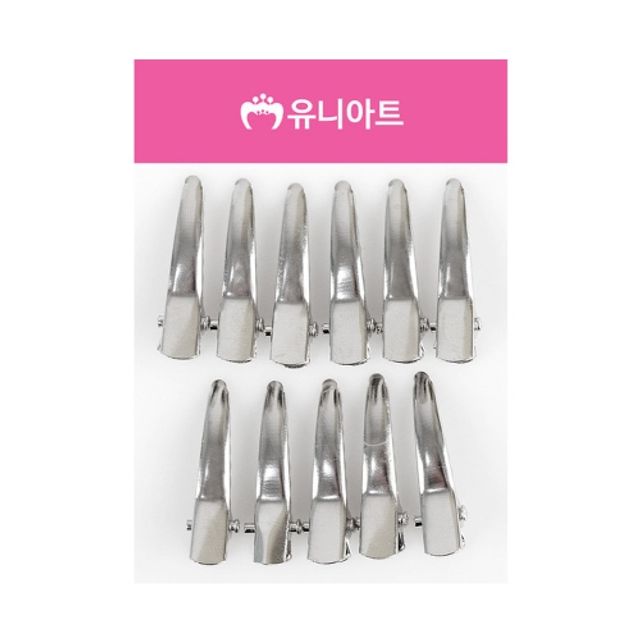 혜명몰 유니아트 1000 악어핀 3CM - 팩 (10개입) 머리집게 헤어집게 미용실집게핀 대형헤어핀 헤어클립
