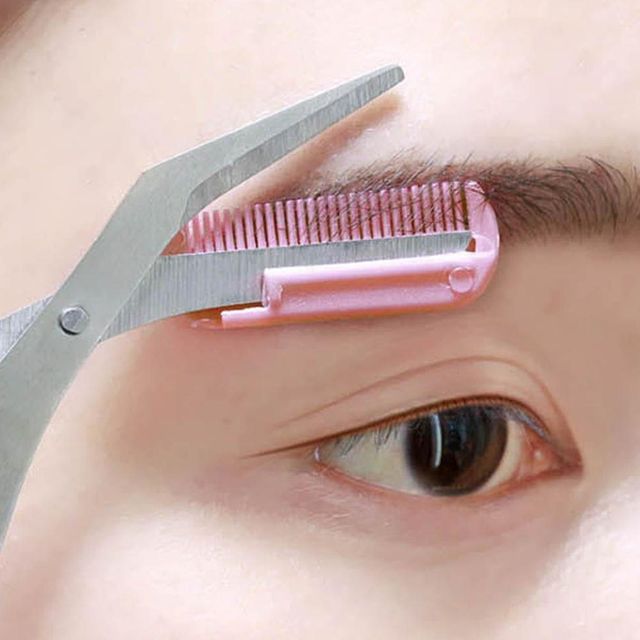 숱정리 눈썹가위 빗달린 셀프 미용 칼 다듬기 뷰티소품 메이크업소품