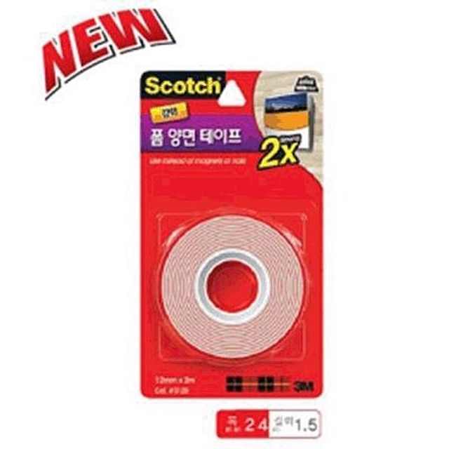 강력투명 폼 양면테이프 24mm 1.5M 3215C