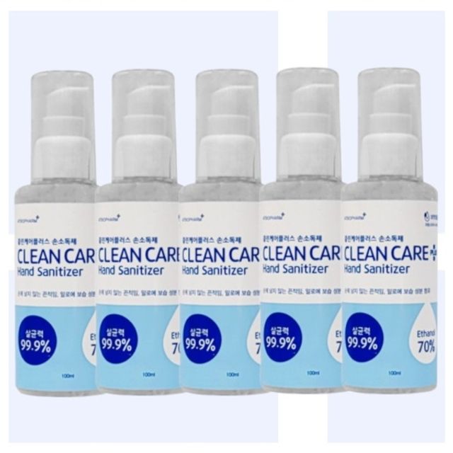 휴대용 100ml 5개 소독겔 손 클린케어플러스