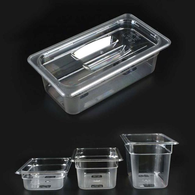 높이 10cm 3분의1 투명 PC 밧드 바트 받드 뚜껑포함