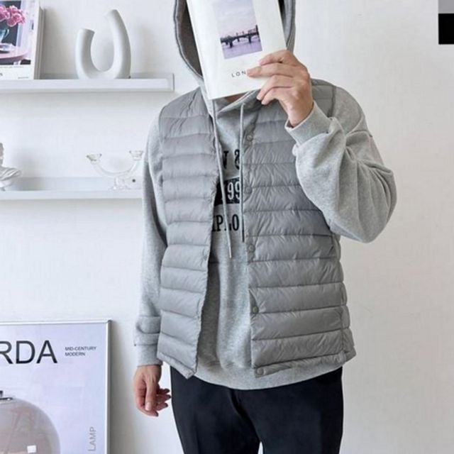 초경량 남성 패딩 조끼 아우터 남자 패딩 조끼 데일리 겨울