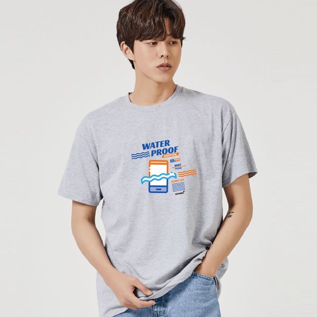 키밍 WATER PROOF 휴대폰 그래픽 반팔티 기능성 디자인