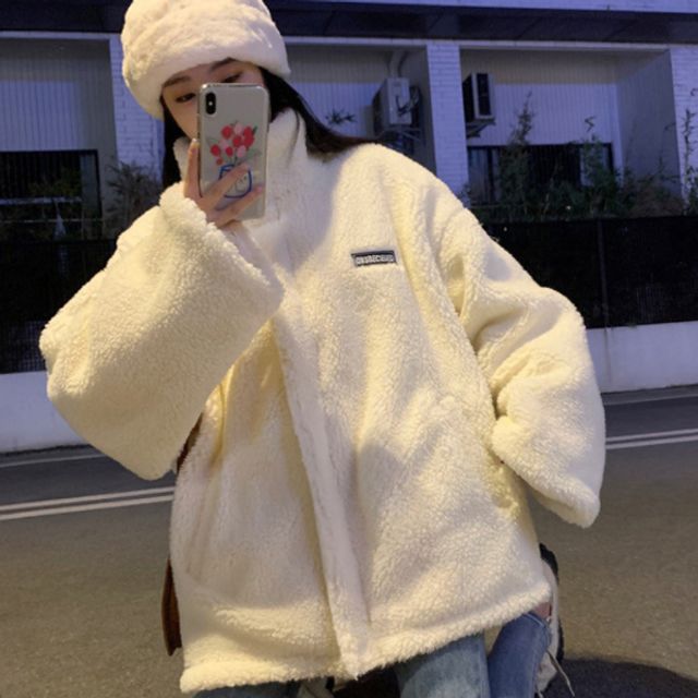 뽀글이점퍼 데일리룩 오버핏후리스
