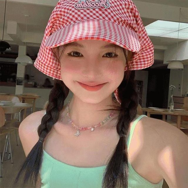 스카프 두건 자외선 차단 체크 캡모자 5color