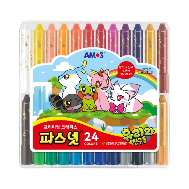 크레파스 파스넷 24색 파스넷 부드러운크레용