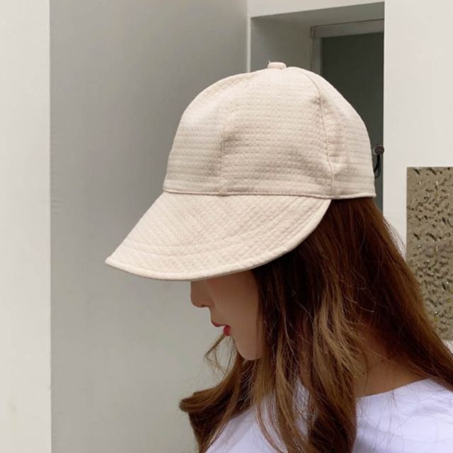 햇빛 차단 와플 벙거지 캐주얼 빈티지 패턴 모자