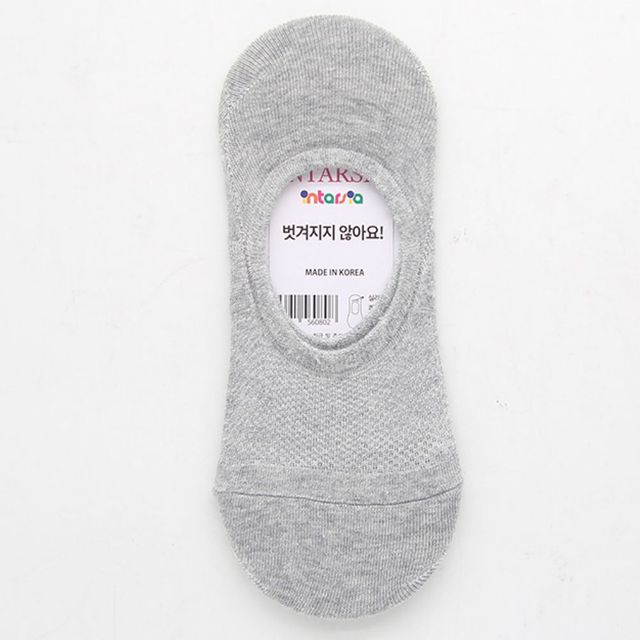 여성 발등 망사 벗겨짐방지 데일리 싹스 그레이