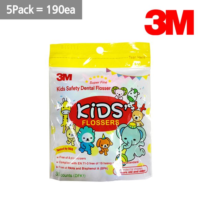 3M치실 키즈용안전치실 유아용치실 일회용치실 (5팩)