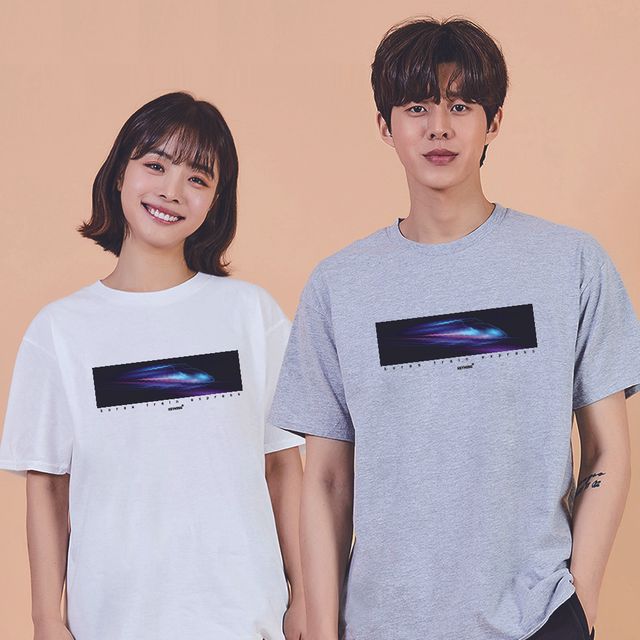 남성 오버핏 반팔티셔츠, 여름 그래픽 라운드 티