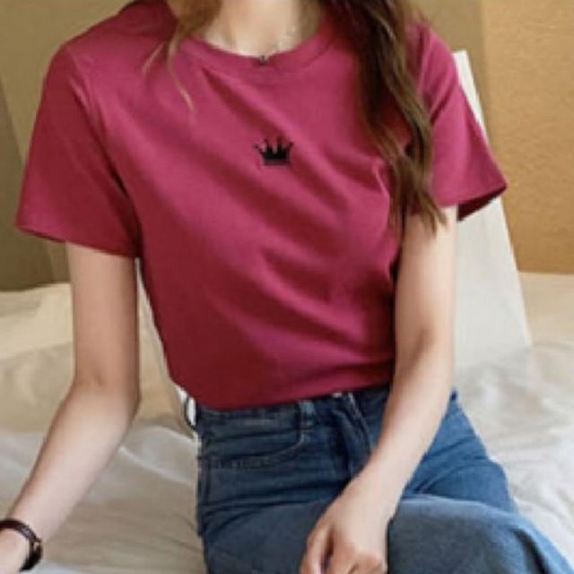 시그니처 걸스 라운드넥반소매 코튼탑 일상 슬림핏 언더레이어 티