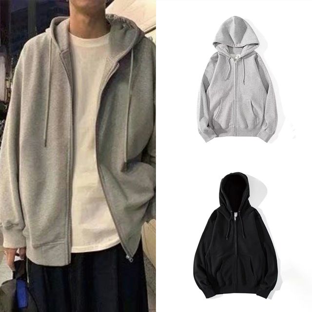남성 데일리 집업 후드 자켓
