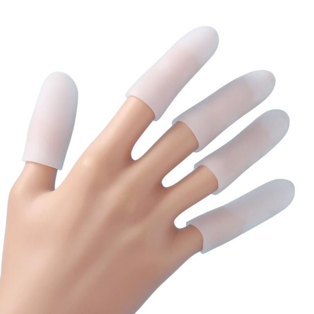 손가락 보호 실리콘 커버 (5p 골무형 화이트)