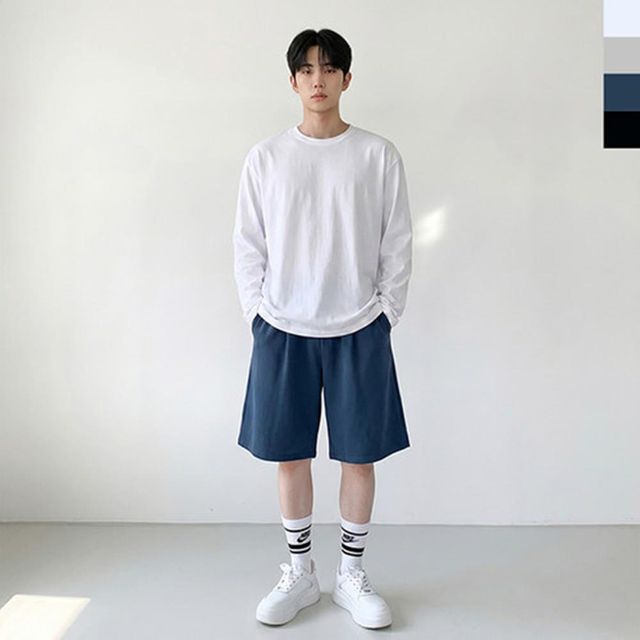 반바지 홈웨어 5부 빅사이즈 바캉스 트레이닝팬츠 면