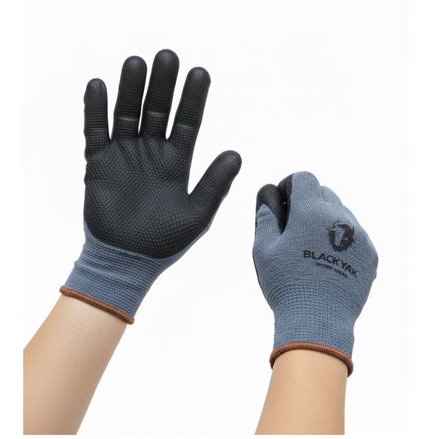 블랙야크workwear 스마트폰 터치 방한 NBR 코팅 안전 장갑 보온기모