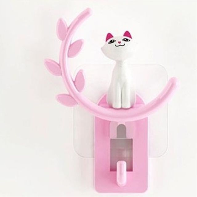 벽걸이 다용도 흡착식 홀더 후크 귀여운 디자인 핑크