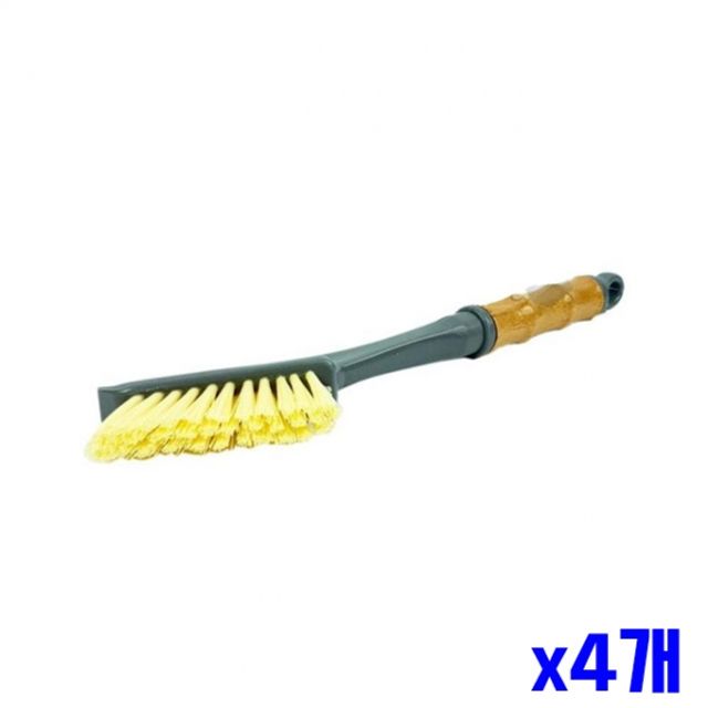튼튼한 우드 브러쉬 틈새 청소솔 x4개 욕실청소솔