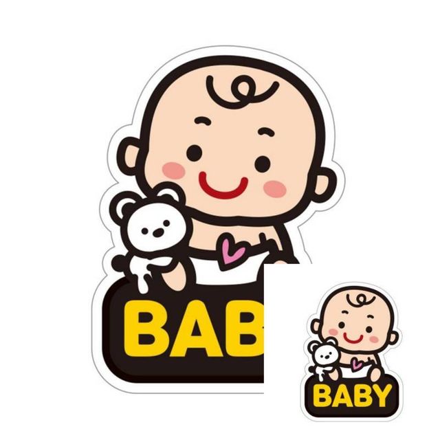 BABY 고휘도반사 자석 자동차스티커 11x15cm 차량용자석스티커 차량스티커
