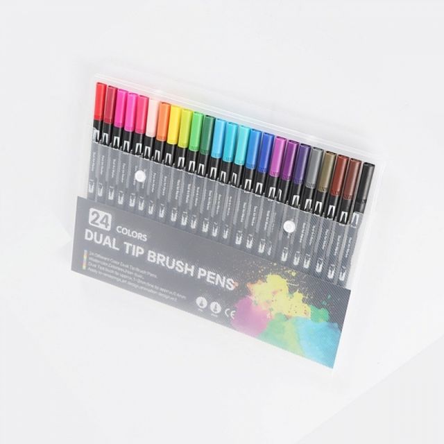 마카 마카펜 붓펜 그림 디자인 캘리그라피 24색 캘리그라피엽서