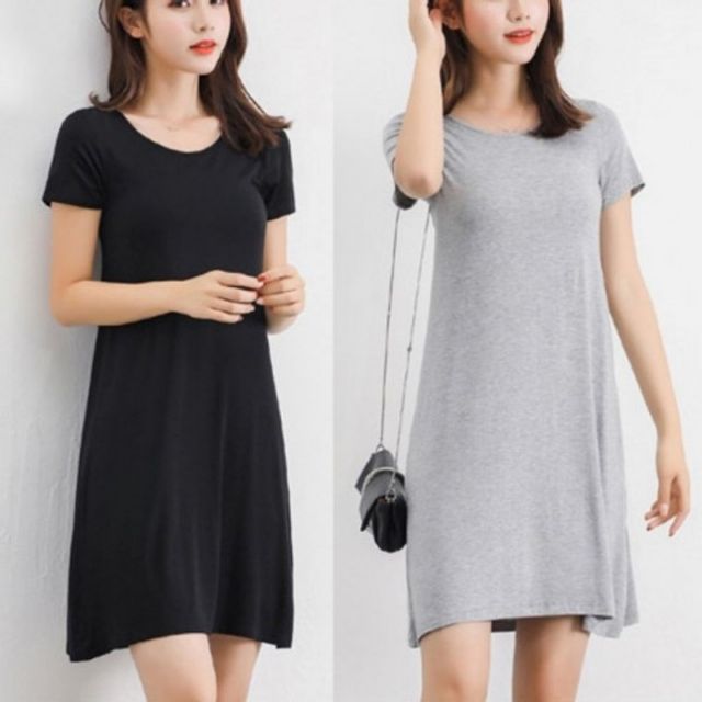 니트원피스 미니원피스 케주얼 데일리룩 무지 반팔 라