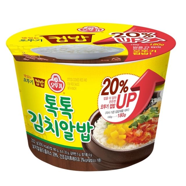 오뚜기 맛있는톡톡김치알밥컵밥222g - 톡톡 터지는 김치 알의 식감