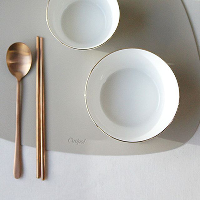 El plato 공기 대접 2인 식기 세트 화이트 그릇