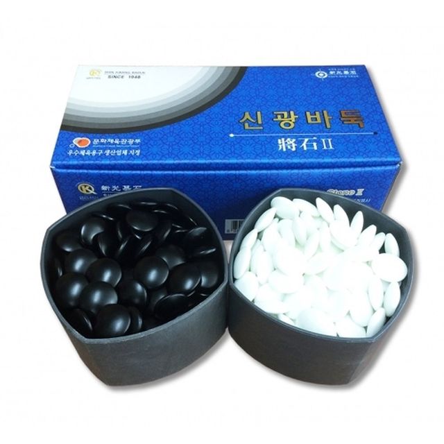 신광바둑 바둑알 장석2호 바둑용품 (360알 22x8) (1개입)