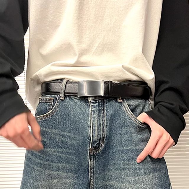 남성 가죽 벨트 패션 정장 벨트 허리띠 캐주얼 버클