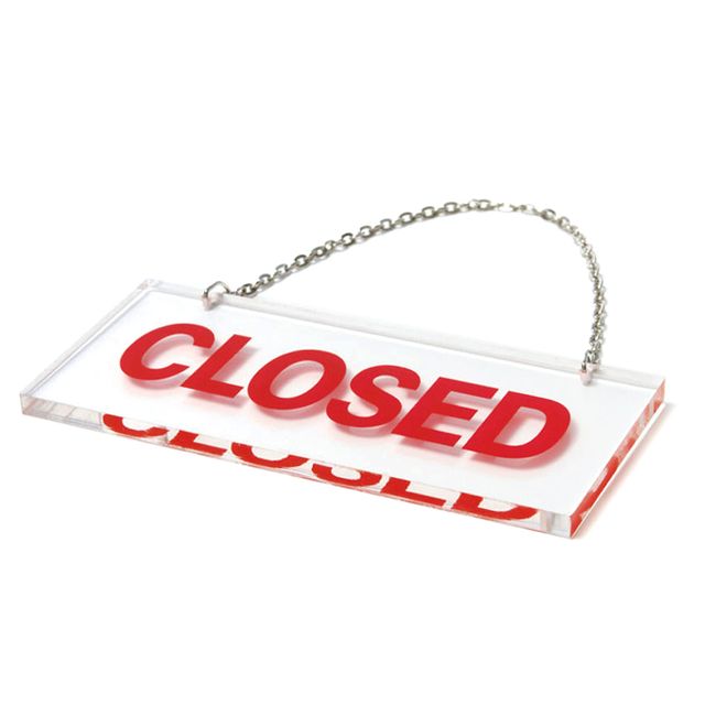유니온 표지판 걸이용 영업종료 안내 CLOSED 디자인 문패