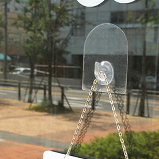 B아무데나 잘붙는 타원 투명 매직행거 5개