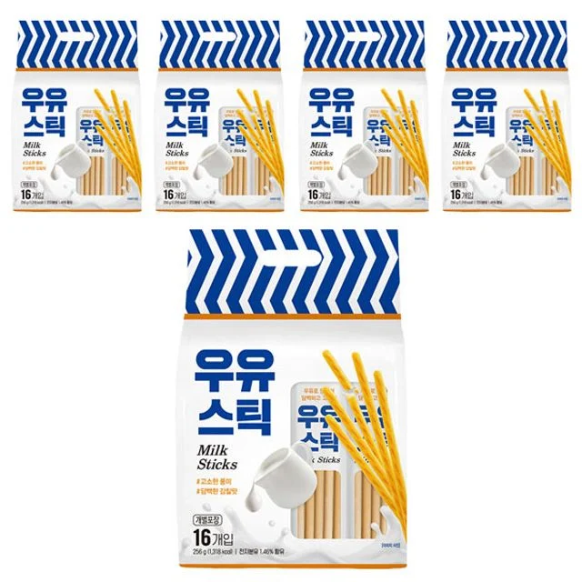 키즈웰 우유스틱 256x5묶음 막대 스틱 과자 스낵