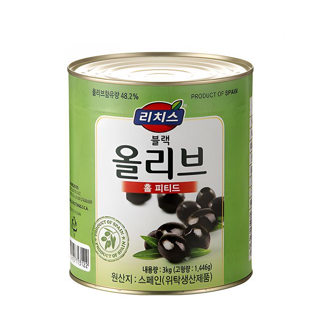 스페인산 블랙홀올리브 피티드 대용량캔